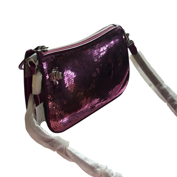 Coach Pink Clutch with Metallic Accents - Picture 2 of 15